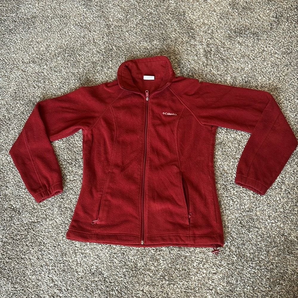 Red Columbia Zip-Up Jacket